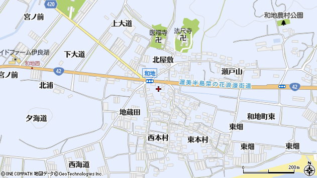 〒441-3622 愛知県田原市和地町の地図