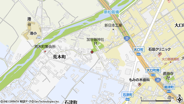 〒515-0007 三重県松阪市荒木町の地図