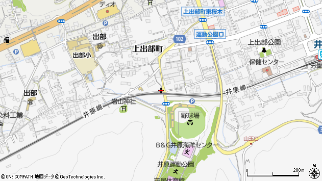 〒715-0021 岡山県井原市上出部町の地図