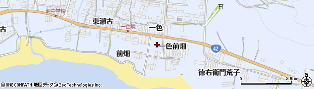 愛知県田原市和地町一色前畑周辺の地図