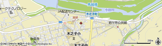 木之子郵便局周辺の地図