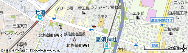 ファミリーマート堺七道東町店周辺の地図