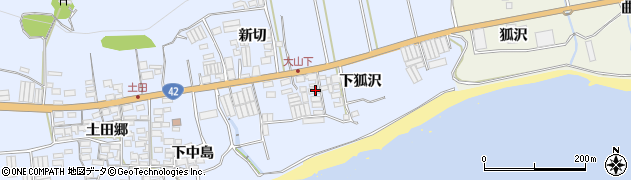 愛知県田原市和地町下狐沢周辺の地図