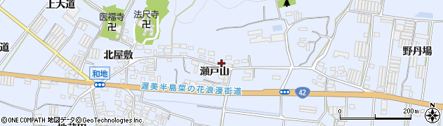 愛知県田原市和地町（瀬戸山）周辺の地図
