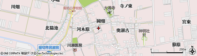 愛知県田原市堀切町岡畑周辺の地図
