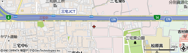 ファミリーマート松原三宅東店周辺の地図