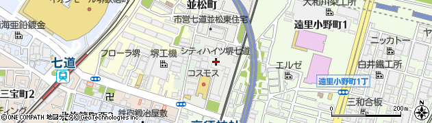 大阪府堺市堺区七道東町周辺の地図
