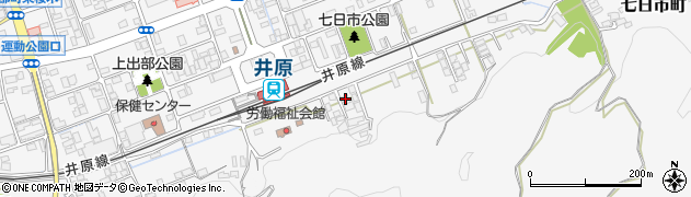 岡山県井原市七日市町884周辺の地図