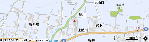 愛知県田原市和地町（鮎川）周辺の地図