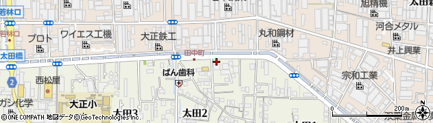 大阪商工信用金庫八尾南支店周辺の地図