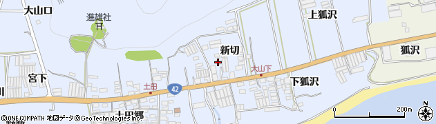 愛知県田原市和地町新切周辺の地図
