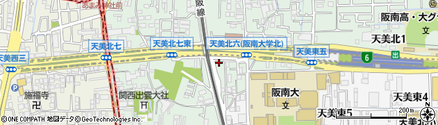 大阪府松原市天美北6丁目495周辺の地図