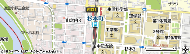 杉本町駅周辺の地図