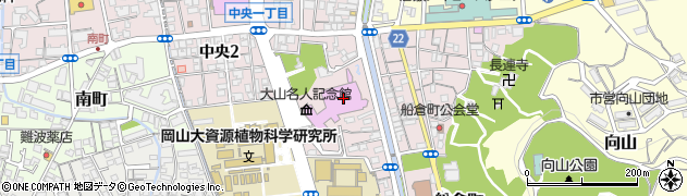 倉敷市　大山名人記念館周辺の地図