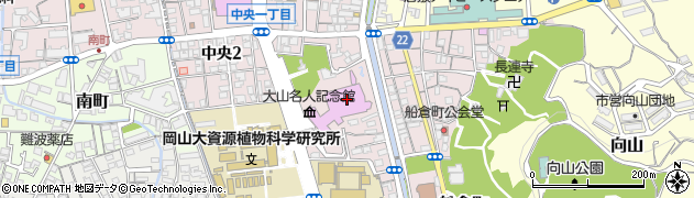 倉敷市役所その他　大山名人記念館周辺の地図