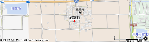 奈良県天理市岩室町周辺の地図
