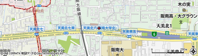 大阪府松原市天美北6丁目周辺の地図