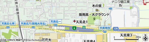 大阪府松原市天美北1丁目360周辺の地図