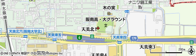 大阪府松原市天美北1丁目周辺の地図