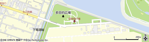 岡南飛行場周辺の地図