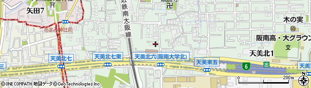 大阪府松原市天美北6丁目464周辺の地図