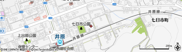 岡山県井原市七日市町195周辺の地図