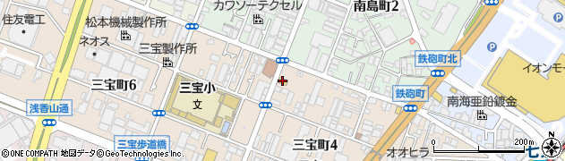 ローソン堺三宝四丁店周辺の地図