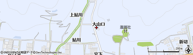 愛知県田原市和地町大山口周辺の地図