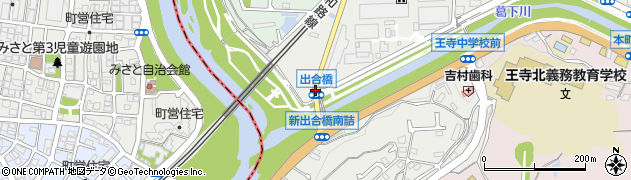 出合橋周辺の地図