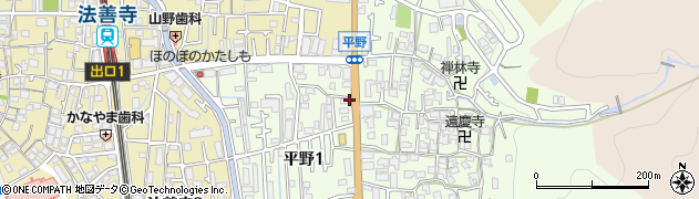 柏原警察署平野交番周辺の地図