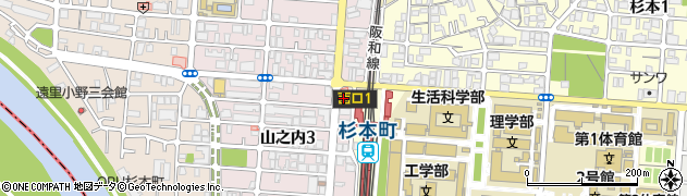 ほっかほっか亭　杉本町店周辺の地図