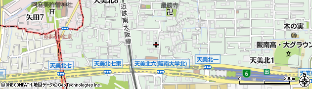大阪府松原市天美北6丁目463周辺の地図