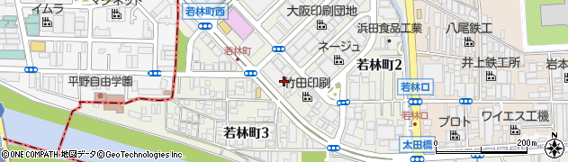 大阪府八尾市若林町周辺の地図