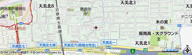 大阪府松原市天美北6丁目450周辺の地図