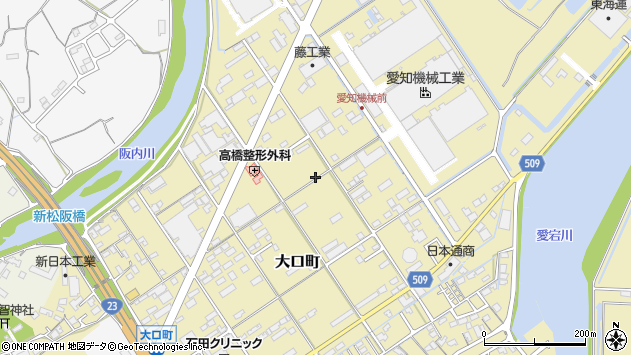 〒515-0001 三重県松阪市大口町の地図