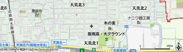大阪府松原市天美北3丁目9周辺の地図