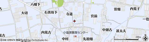愛知県田原市小塩津町周辺の地図
