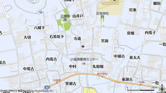 〒441-3626 愛知県田原市小塩津町の地図