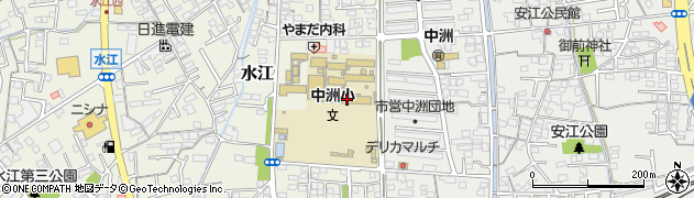 倉敷市立中洲小学校周辺の地図