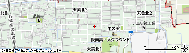 大阪府松原市天美北3丁目8周辺の地図
