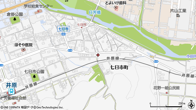 〒715-0014 岡山県井原市七日市町の地図