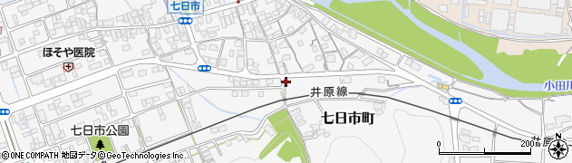 岡山県井原市七日市町周辺の地図