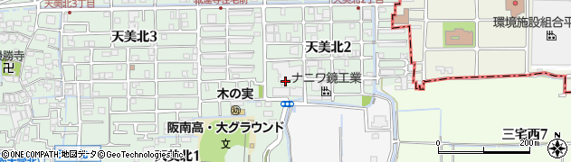 大阪府松原市天美北2丁目17周辺の地図