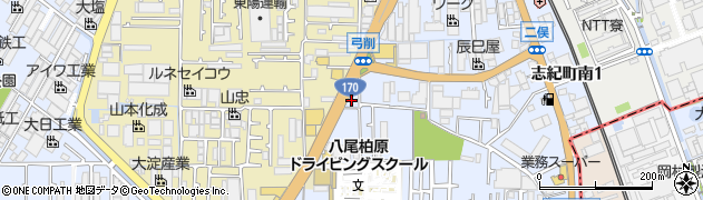 松屋 八尾店周辺の地図
