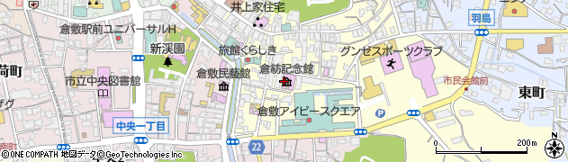 倉紡記念館周辺の地図