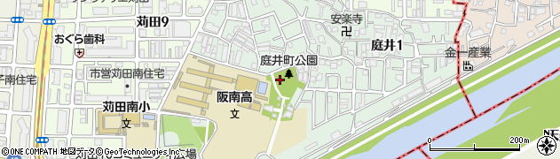 庭井公園周辺の地図