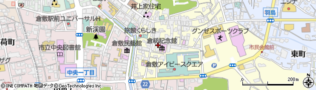 倉敷紡績株式会社　倉紡記念館周辺の地図