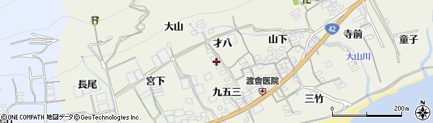 愛知県田原市越戸町才八645周辺の地図