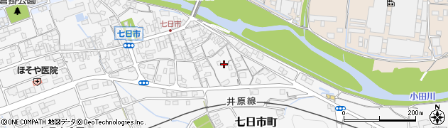 岡山県井原市七日市町757周辺の地図