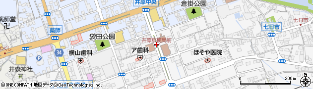 井原郵便局前周辺の地図